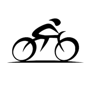 BICYCLE DECAL Logo Vinyl Decal Sticker Car Window Laptop Cell Phone Wall Choose Size and Color