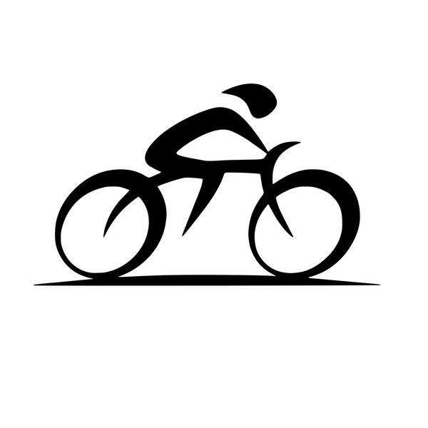 BICYCLE DECAL Logo Vinyl Decal Sticker Car Window Laptop Cell Phone Wall Choose Size and Color