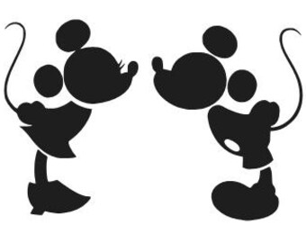 Kiss Mickey And Minnie Decal Etsy