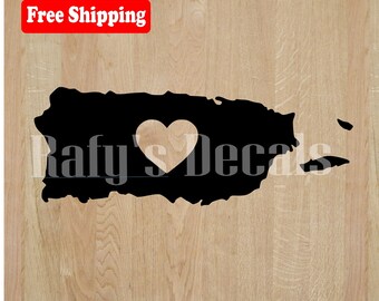 Puerto Rico Love Vinyl Decal Sticker – Car, Window, Laptop