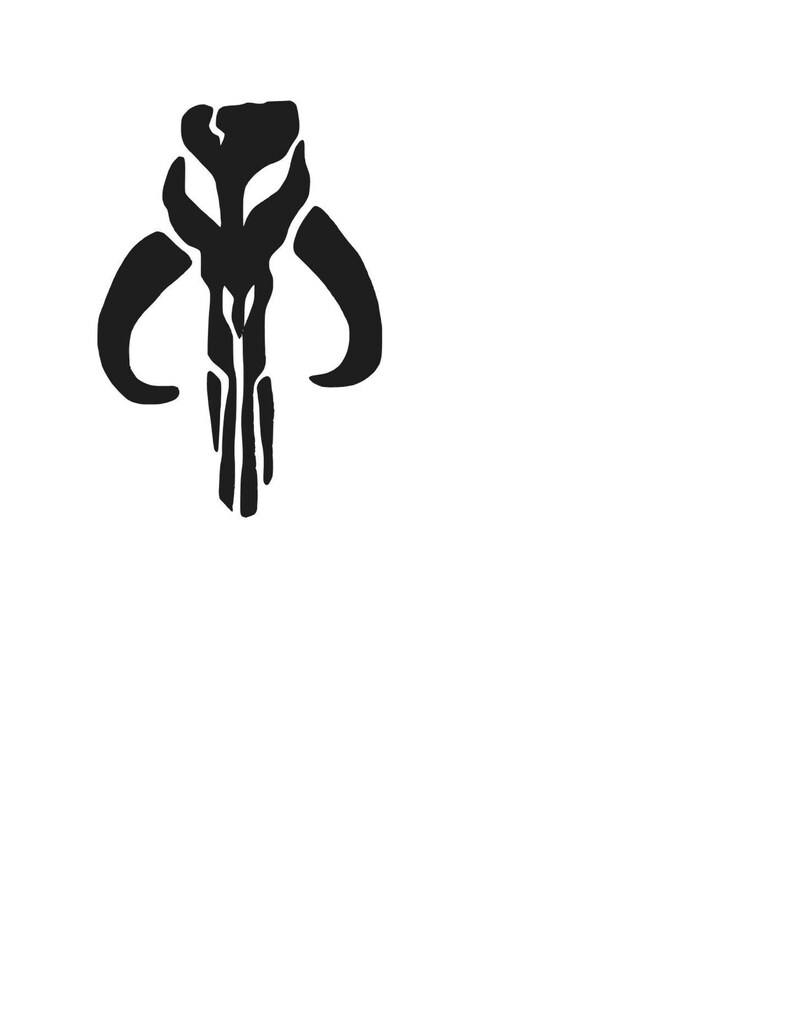 Mandalorian Skull Stencil