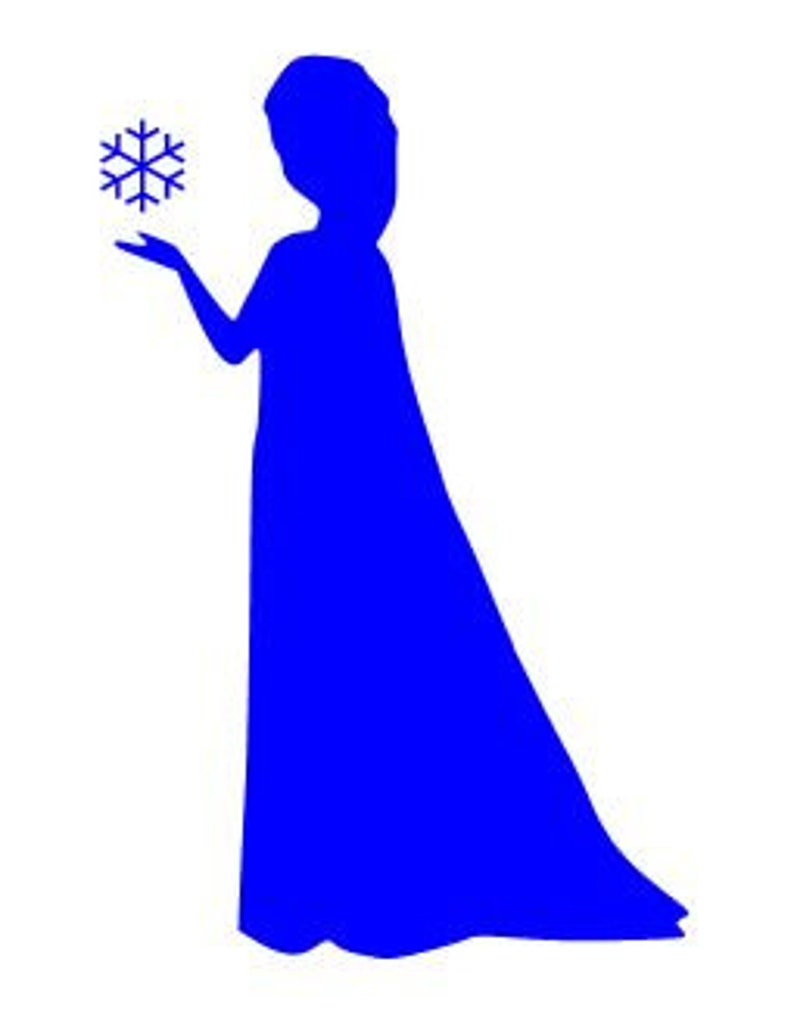 ELSA SILHOUETTE Vinyl Decal Sticker Car Window Laptop Wall Etsy