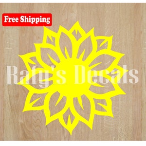 Sunflower Vinyl Decal Sticker Car Window Laptop Wall Choose Size and Color