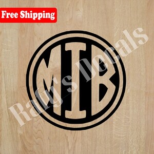 CUSTOM MONOGRAM DECAL Cell phone Computer Laptop Car Window