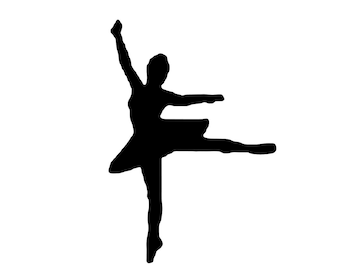 BALLERINA SILHOUETTE DANCER 1 Vinyl Decal Sticker Ballet Dancer Choose Size and Color Free Shipping