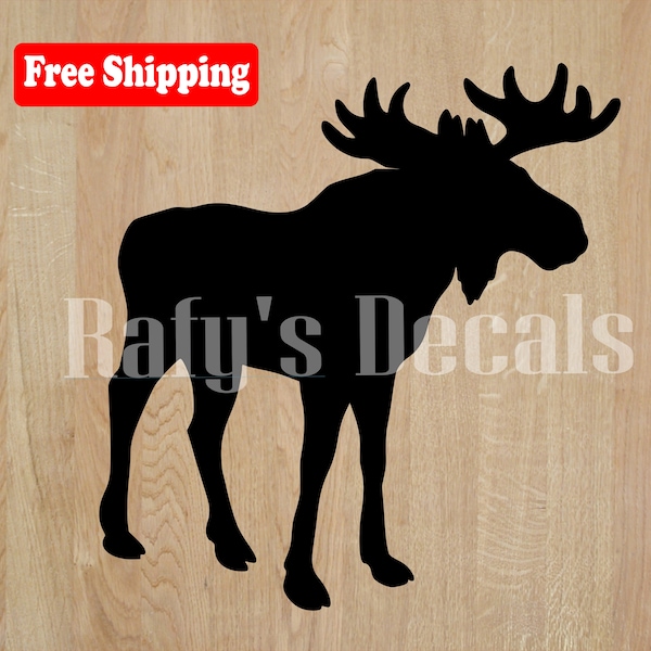 Moose Viny Decal Iphone Car Window Laptop Wall Choose Color and Size FREE SHIPPING