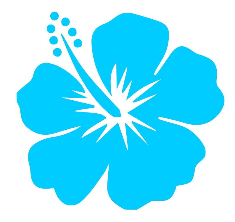 HIBISCUS FLOWER Vinyl Decal Sticker Tropical Flower Car Etsy