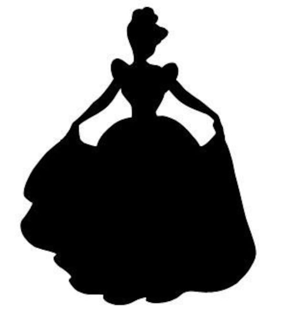 CINDERELLA SILHOUETTE Vinyl Decal Sticker Car Window ... for Cricut.