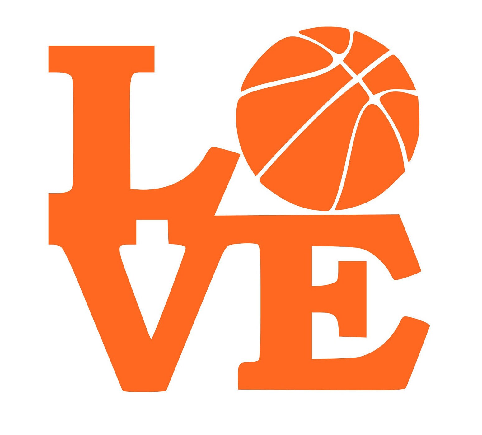 LOVE Basketball DieCut Vinyl Decals Vehicle Stickers Car & Truck Parts
