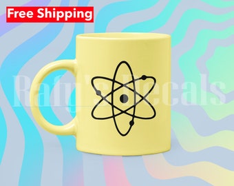 Atomic Symbol Logo Vinyl Decal Sticker Laptop Window Car Truck Choose Size and Color Free Shipping