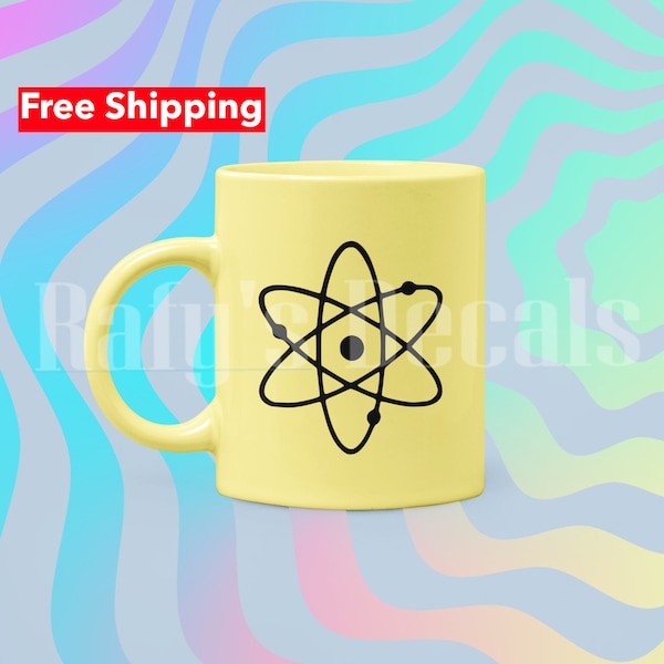 Atomic Symbol Logo Vinyl Decal Sticker Laptop Window Car Truck Choose Size and Color Free Shipping