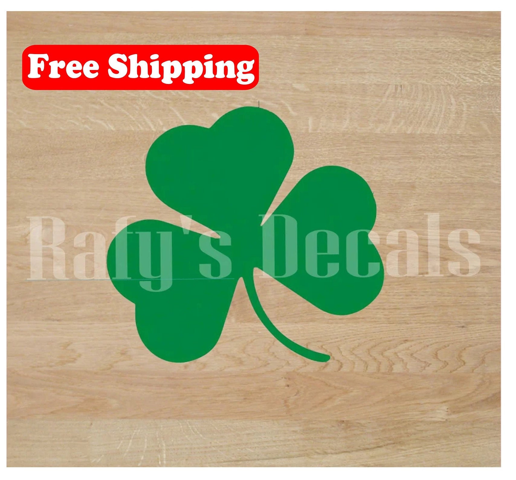 Irish Flag Shamrock Holographic Vinyl Decal - 4 Inch Ireland Clover Bumper Sticker