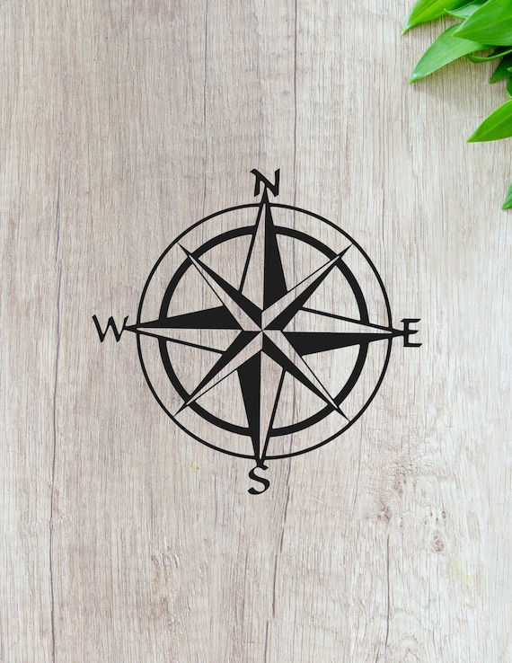 Compass Vinyl Decal Sticker Car Window Laptop Wall Choose Size and Color Free Shipping Etsy