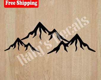 Mountain Range Vinyl Decal Sticker IPhone IPod Tablet Car Window Laptop Wall Choose Color and Size
