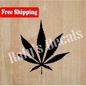 Marijuana Leaf Vinyl Decal Sticker Car Window Laptop Wall Choose Size and Color
