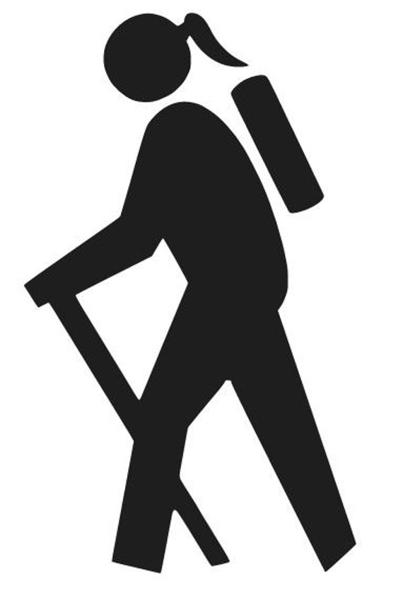 WOMEN HIKER SILHOUETTE Vinyl Decal Sticker Camping Hiking | Etsy