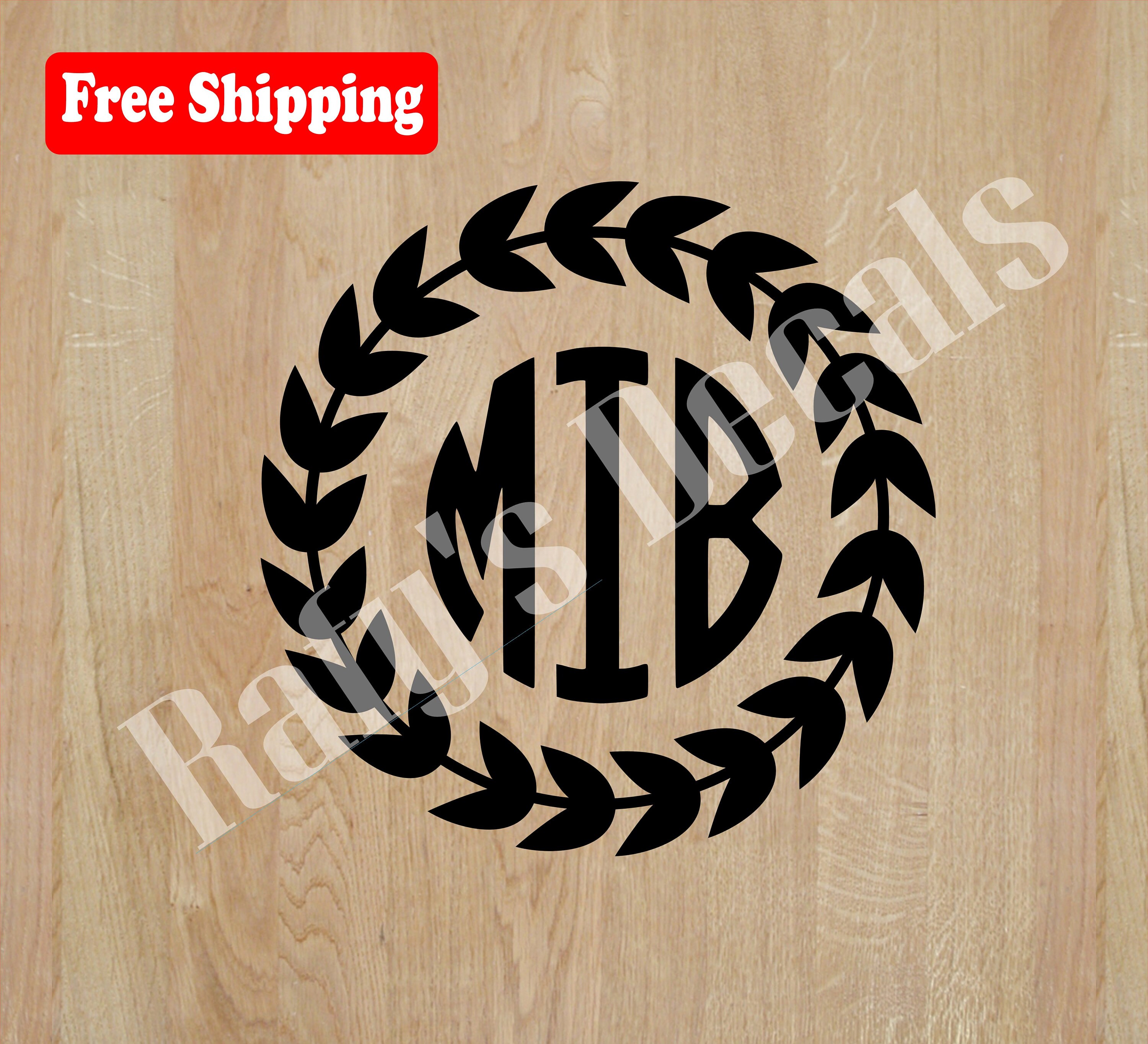 CUSTOM MONOGRAM DECAL Cell phone Computer Laptop Car Window
