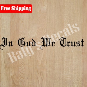 In God We Trust Vinyl Decal Car Window Computer Phone Bumper Sticker Choose Color Free Shipping
