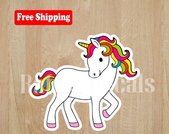 Colorful Unicorn Waterproof Sticker Laptop Phone Tumbler Mug Free Shipping
