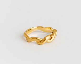 Branch Ring (Wide) ⦁ Men's Threads Band ⦁ Men's Wedding Ring ⦁ Ring 18k Yellow Gold Wedding Band ⦁ Berman