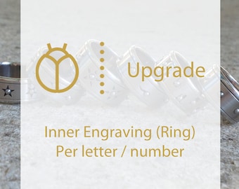 Personal Inner Engraving for Rings, Per Letter, Per number, Initials Engraving upgrade, Personalized Jewelry, custom inner engraving, hand