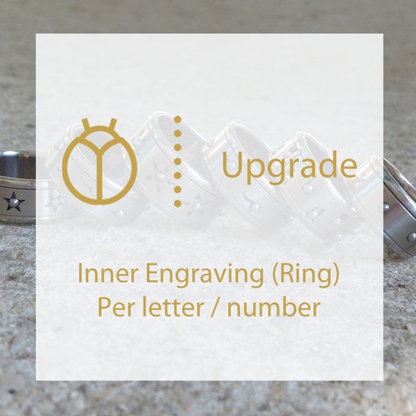 Personal Inner Engraving for Rings, Per Letter, Per number, Initials Engraving upgrade, Personalized Jewelry, custom inner engraving, hand