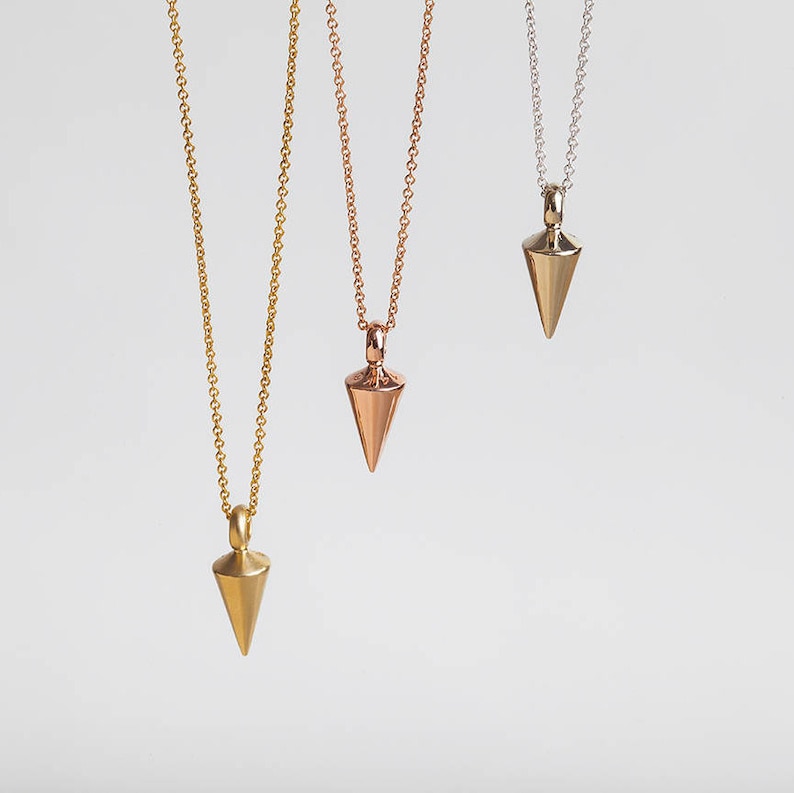 Pendulum Men's Gold Pendant Necklace Plumb Line 22kt Etsy
