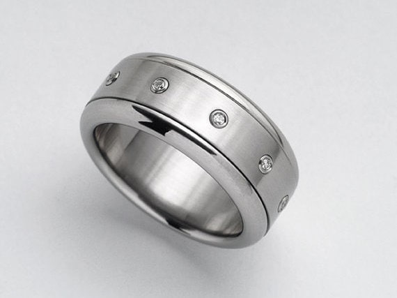 Grandest Birch Wide Anti-rust Men Ring Stainless Steel Simple Exquisite Engagement  Ring Jewelry Stainless Steel Silver - Walmart.com