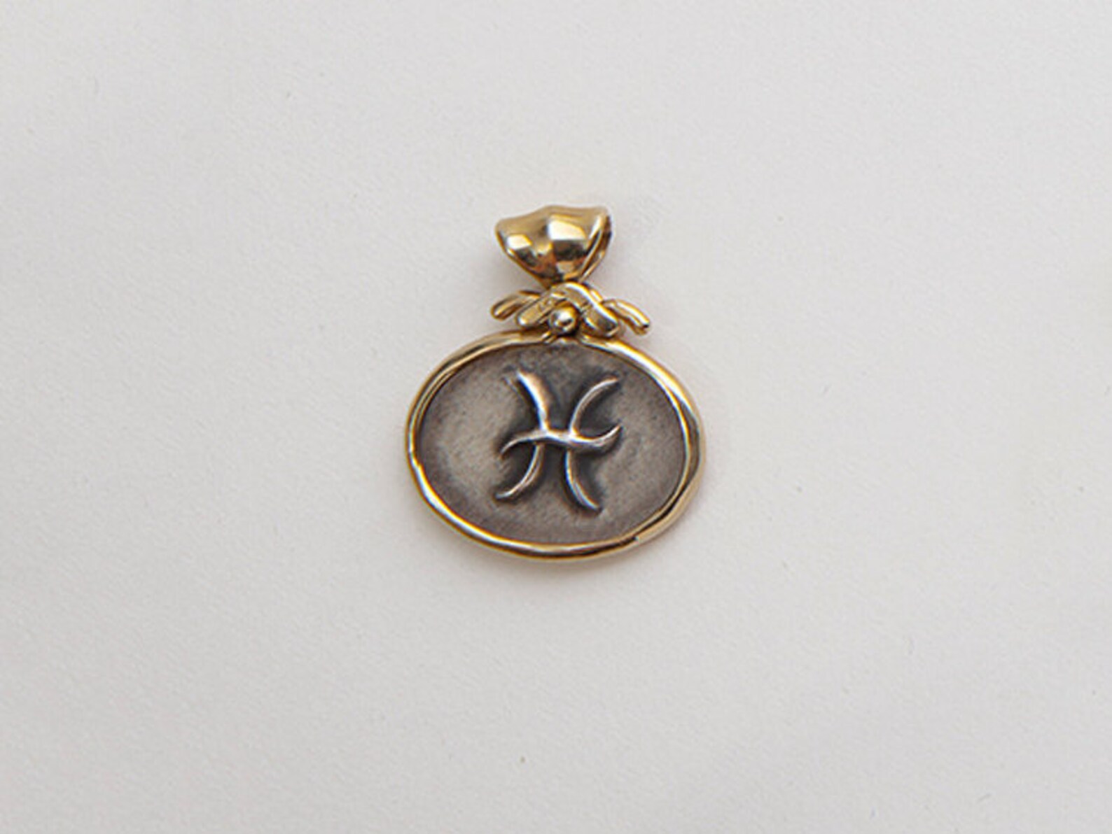 Pisces Charm Necklace Pisces Silver Pendant Zodiac Etsy