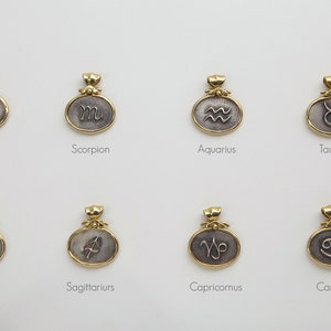 Taurus Necklace, Men Womens Personalized Gifts, Silver Coin Zodiac Pendant 14k Gold Jewelry, Astrology Necklace, Ox image 3