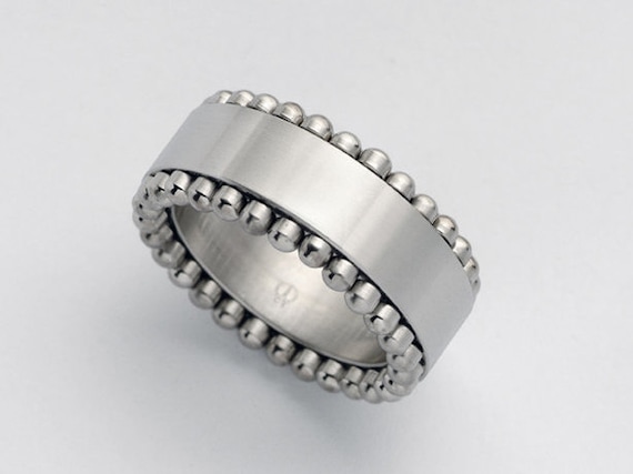 Mens wedding band with moving gears sale