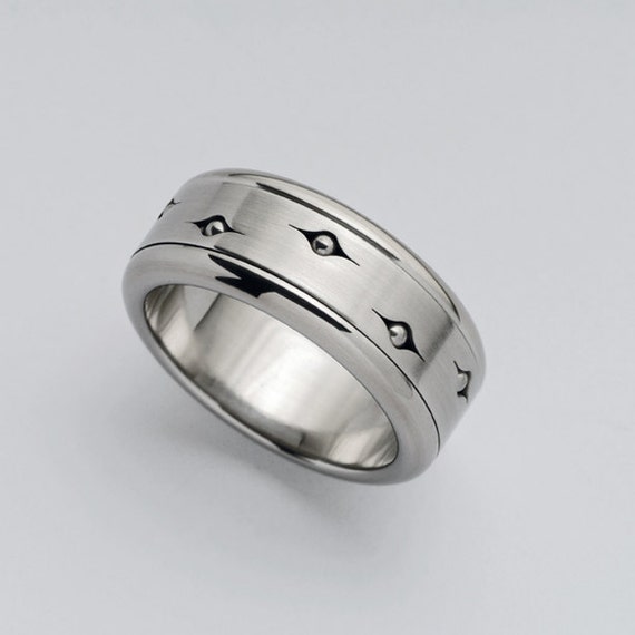 Beautiful Spinner Ring-Three Band Silver Spinner Ring-Special Women Spinner Ring-Girls Ring-Gift Ring-Gift For Her Size US 7.25