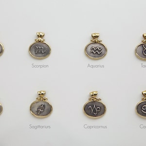 Personalized Gifts Scorpion Necklace Pendant, Mens Zodiac Scorpio Coin Jewelry, 14k Gold Pendant Astrology Necklace image 4