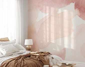 Wallpaper Peel and Stick - Removable Wallpaper - Boho Wallpaper - Pink Wallpaper - Wall Mural - Adhesive Wallpaper - Temporary Wallpaper N46