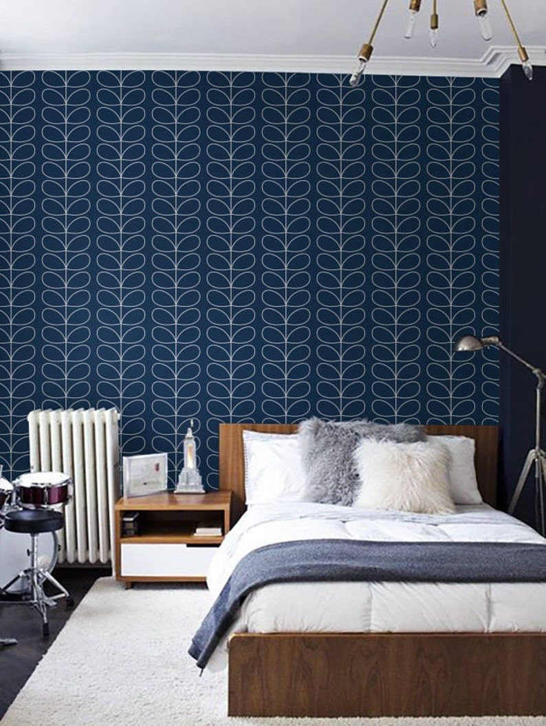 Selfadhesive Peel and Stick Vinyl Wallpaper Leaf Pattern Etsy