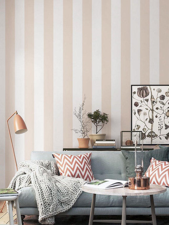 Self Adhesive Vinyl Wallpaper Wall Decal Stripe Wallpaper Etsy