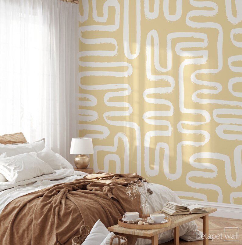Abstract Removable Wallpaper Self Adhesive Scandinavian Etsy