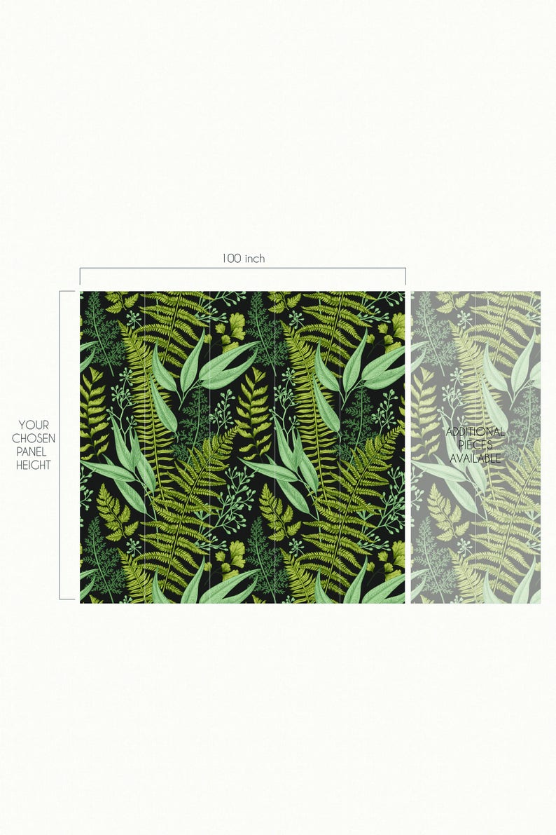 Buy Botanical Greenery Peel and Stick Wallpaper Fern Wallpaper Online