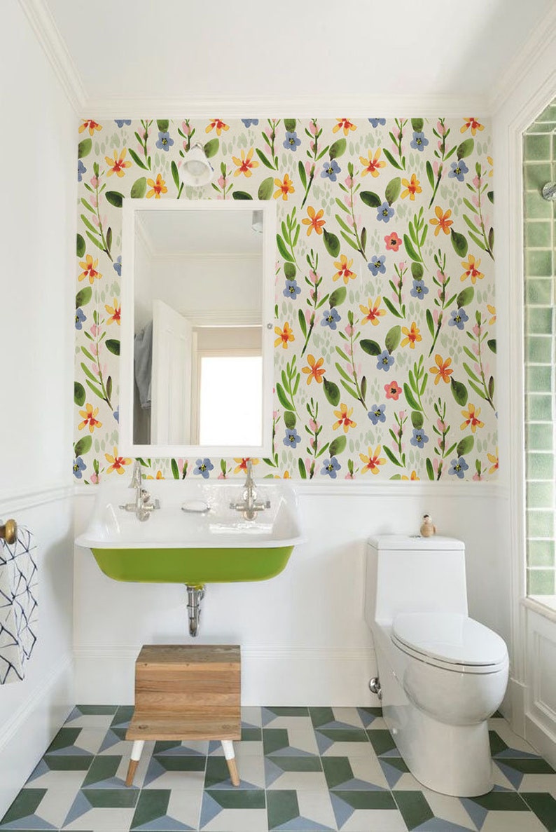 Fondos De Pantalla Florales De Primavera Mural De Pared Etsy