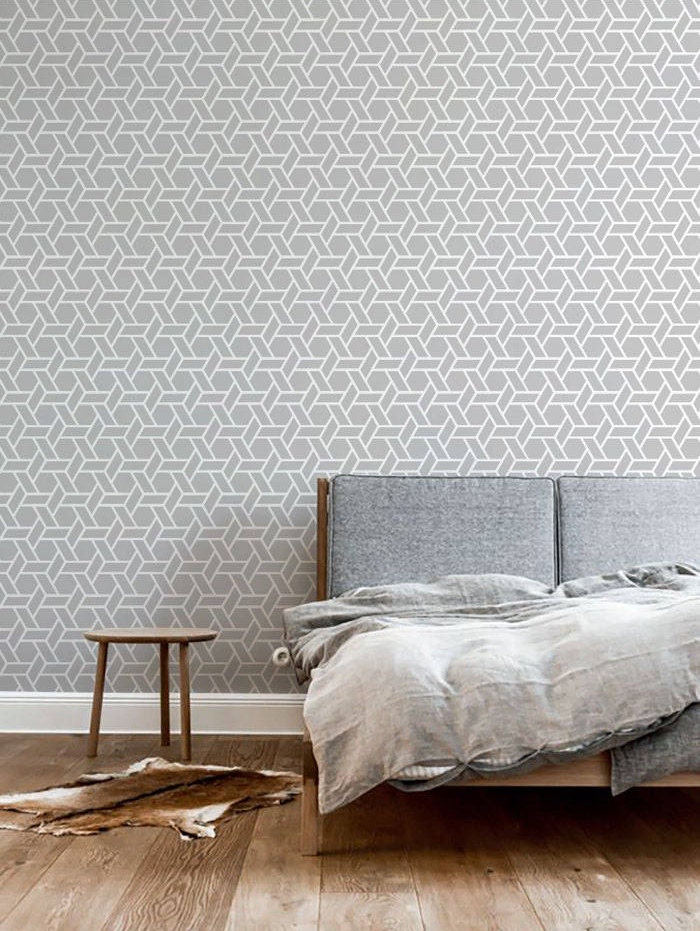 Self adhesive vinyl wallpaper wall decal Geometric Hex | Etsy