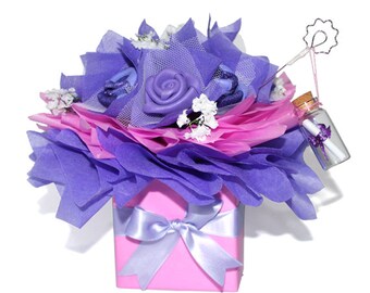 VALENTINE DAY! Purple Centrepiece Rose Flowers Bouquet - Wedding, Centrepiece, Decor, Peony Bouquet, Wedding Gift