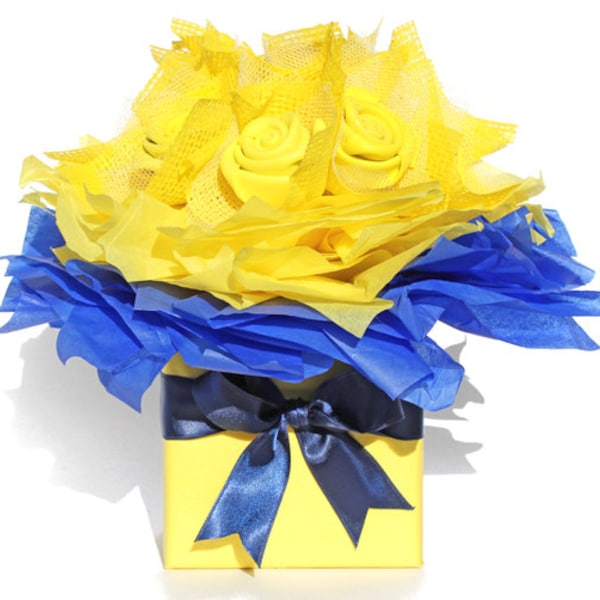 Valentine's Day! Yellow Centrepiece Rose Flowers Bouquet - Wedding, Centrepiece, Decor, Peony Bouquet, Wedding Gift