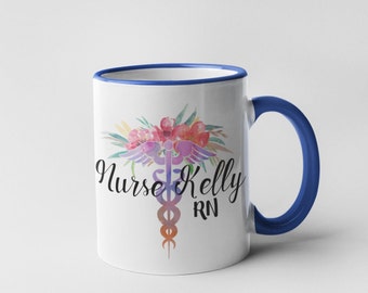 Personalized Coffee Mug for Nurse RN Gift