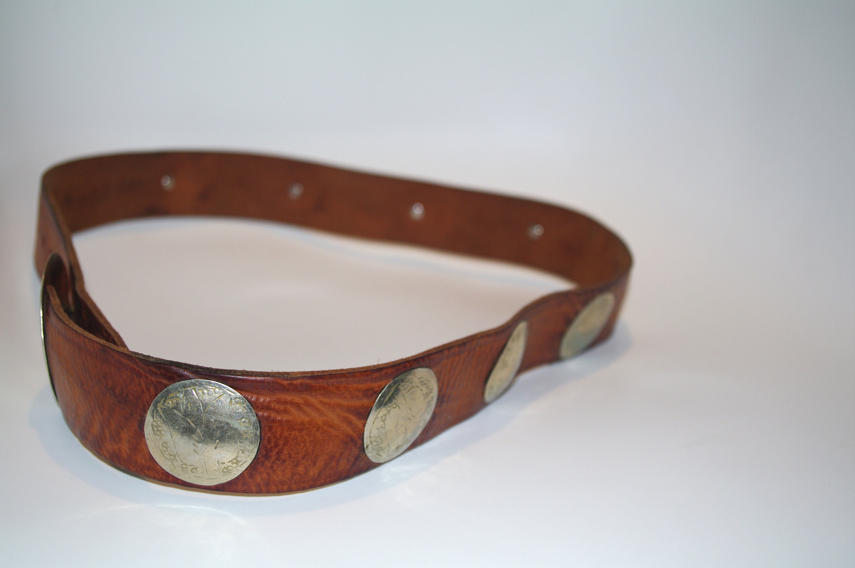 Moroccan Belt - Braided blue accent