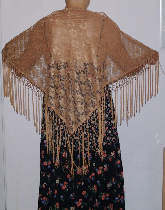 gold lace shawl