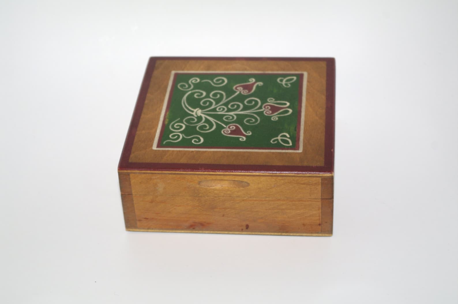 Vintage Wooden Jewelry Box Ornament Wood Box Trinket Box Etsy