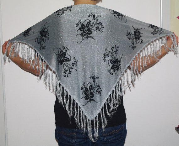silver lace wrap