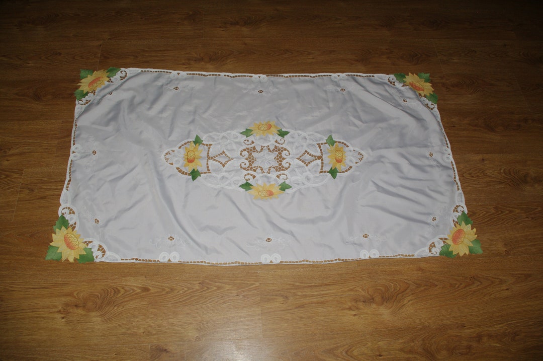 Chemin De Table Décoratif 40x180cm Motif Tournesols Abeilles | Décoration Table Printemps/Été, Fête, Rustique