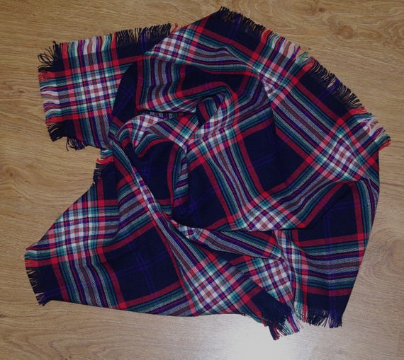 Polish Plaid Shawl Polish scarf Russian Shawl Ukr… - image 7