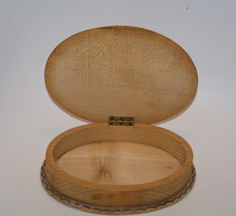 Vintage Oval Wooden Jewelry Box Ornament Wood Box Trinket Box Etsy